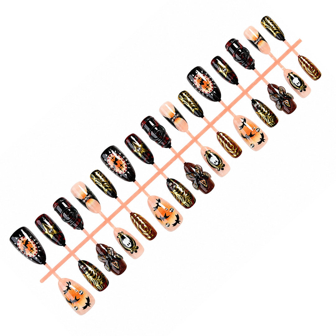 Creative nail art set with spooky Halloween motifs Kalsten