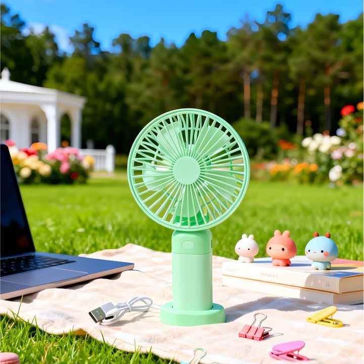 Women's portable mini fan with flexible tilt and powerful battery Kalsten