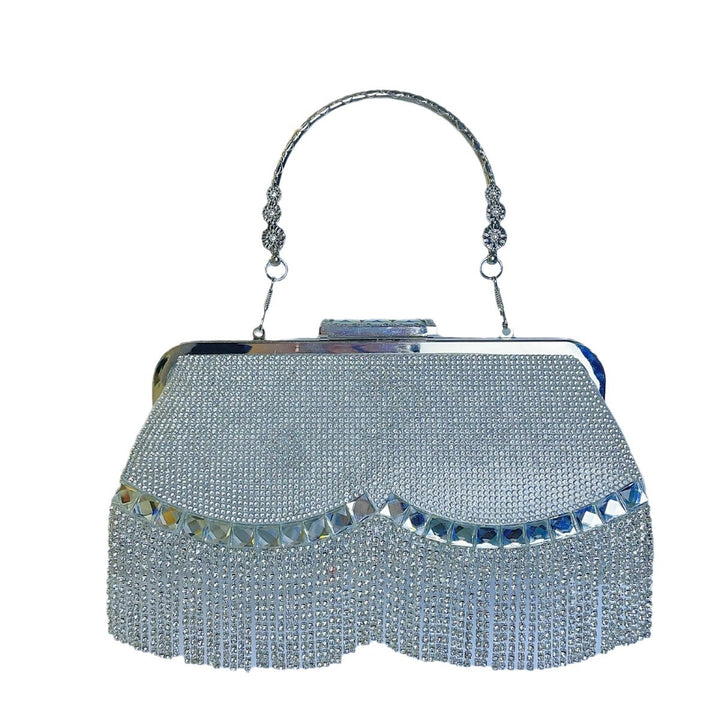 Rhinestone Fringed Evening Clutch
