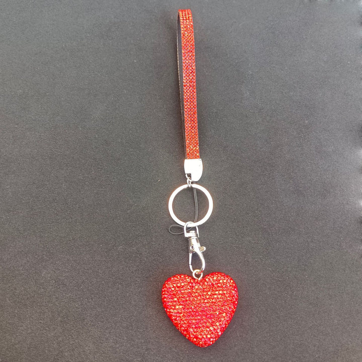 Rhinestone Heart Keychain Kalsten