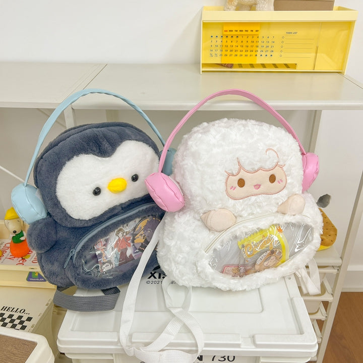 Plush backpack with transparent viewing window Kalsten