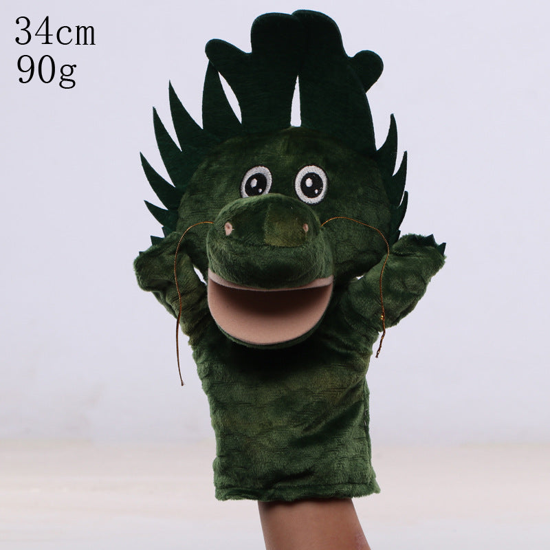 Plush Tiger Hand Puppet With Soft Fleece Movable Mouth Embroidered Features
