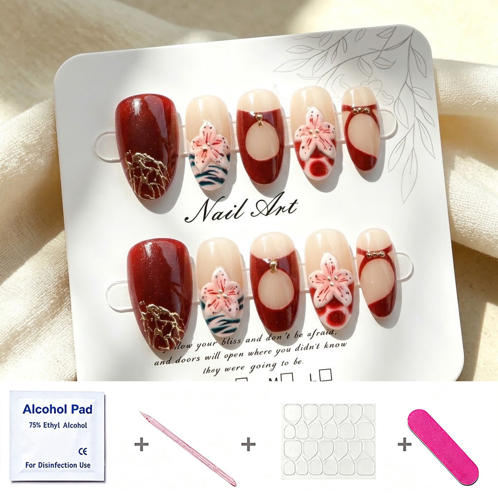 Decorative Nail Art Press-On Set