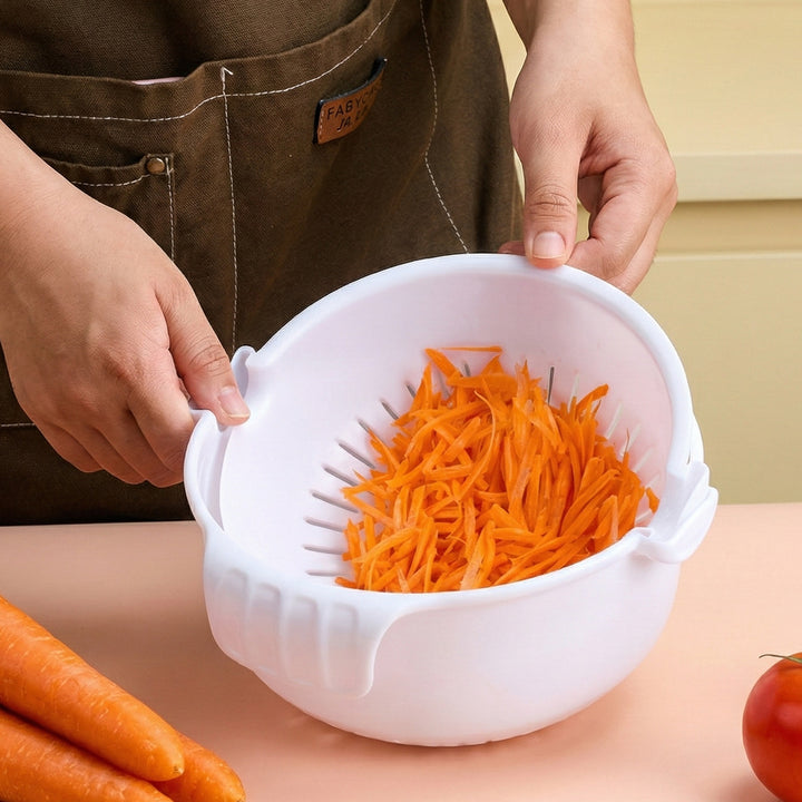 Multifunctional vegetable slicer with integrated cutting attachments Kalsten