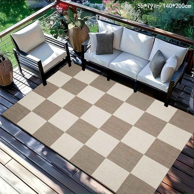 Outdoor Checkerboard Area Rug
