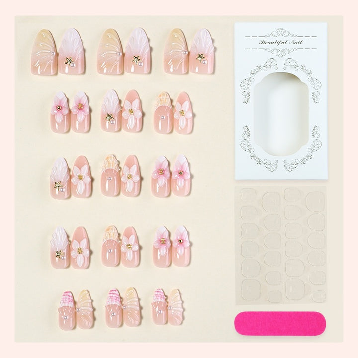 Artificial nail set with floral and luxurious design Kalsten