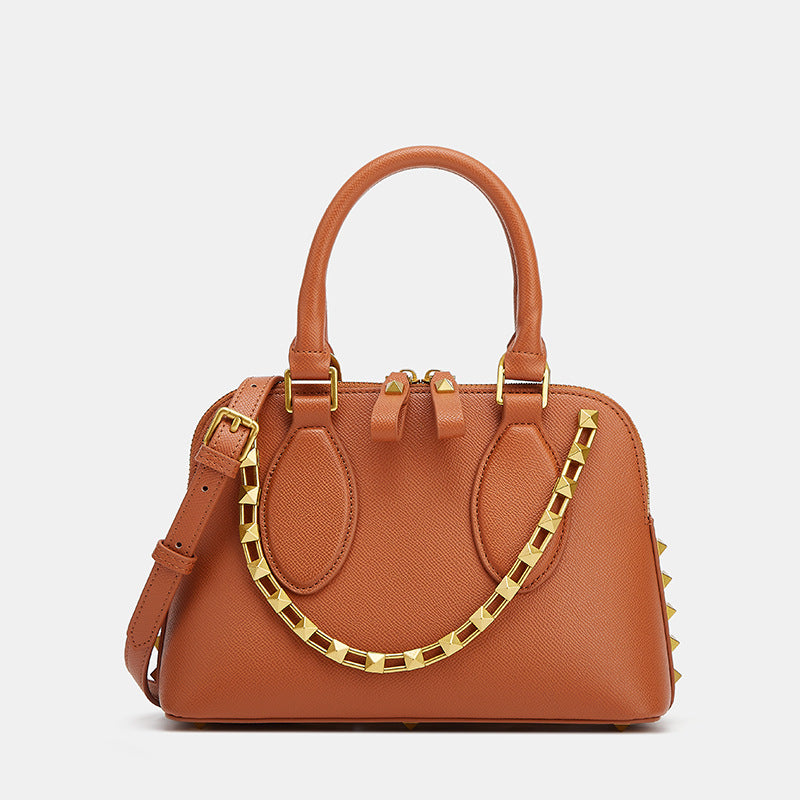 Chic Structured Handbag with Studded Detail