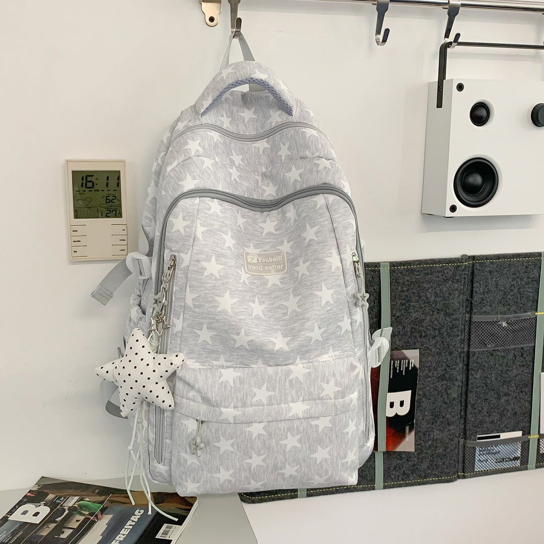 Trendy Star-Print School Backpack Kalsten