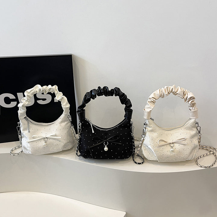 Decorative Chain-Accent Mini Handheld Purse