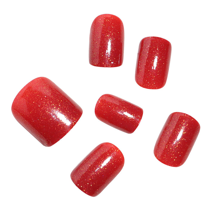 Glittery Press-On Toenail Set Kalsten