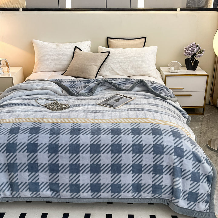 Floral Patterned Fleece Throw Blanket Kalsten