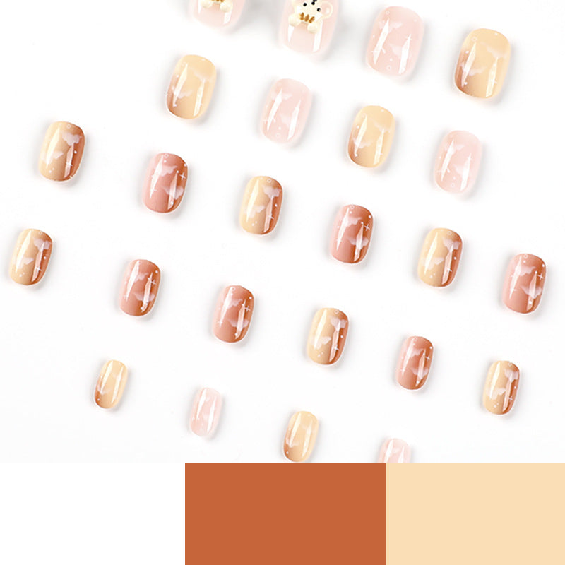 Artificial nail art with cloud design Kalsten