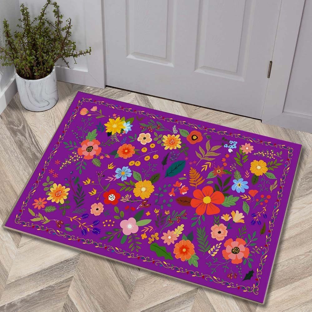 Luxurious Floral Design Bath Mat Kalsten