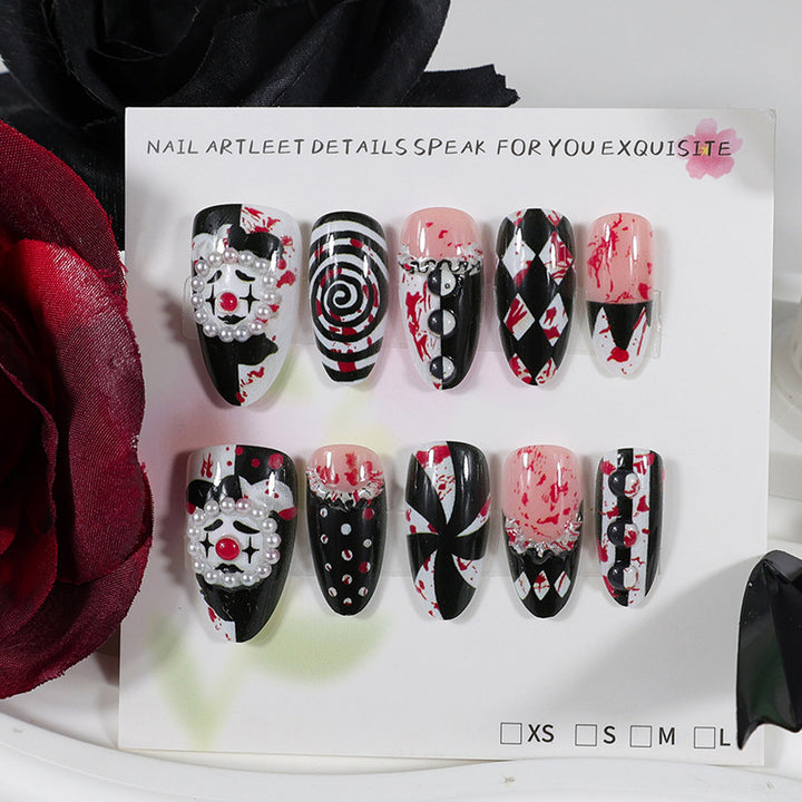 Acrylic nail set with creative spooky design Kalsten