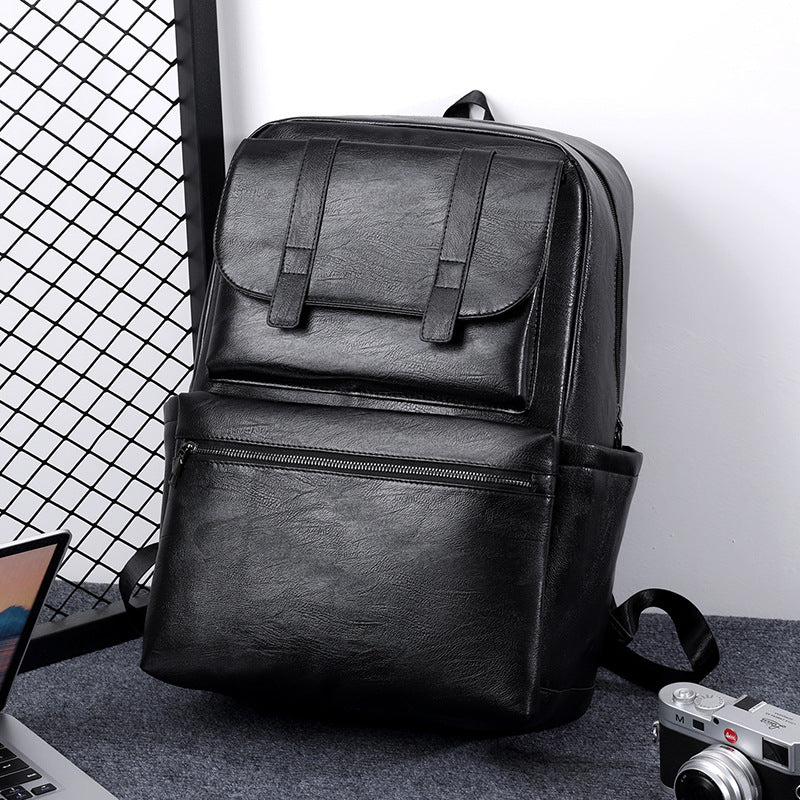 Multi-Functional Leather Laptop Backpack