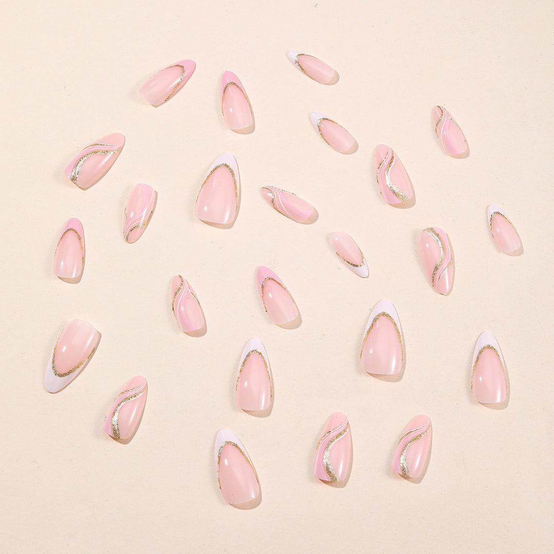 Elegant Two-Tone Nail Art Design Kalsten