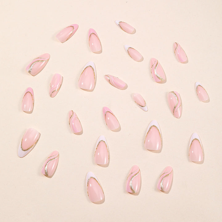 Elegant Two-Tone Nail Art Design Kalsten
