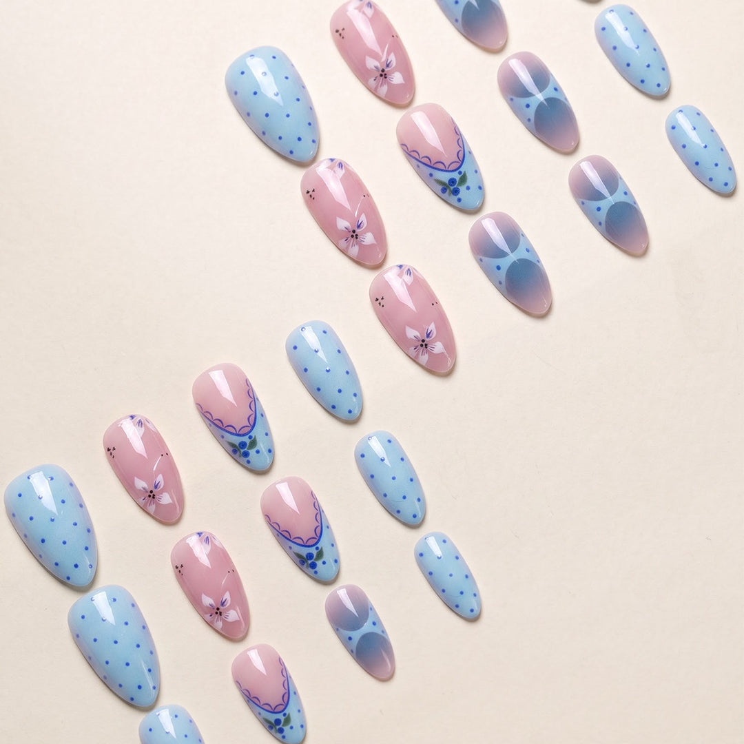 Artistic Press-On Nail Design