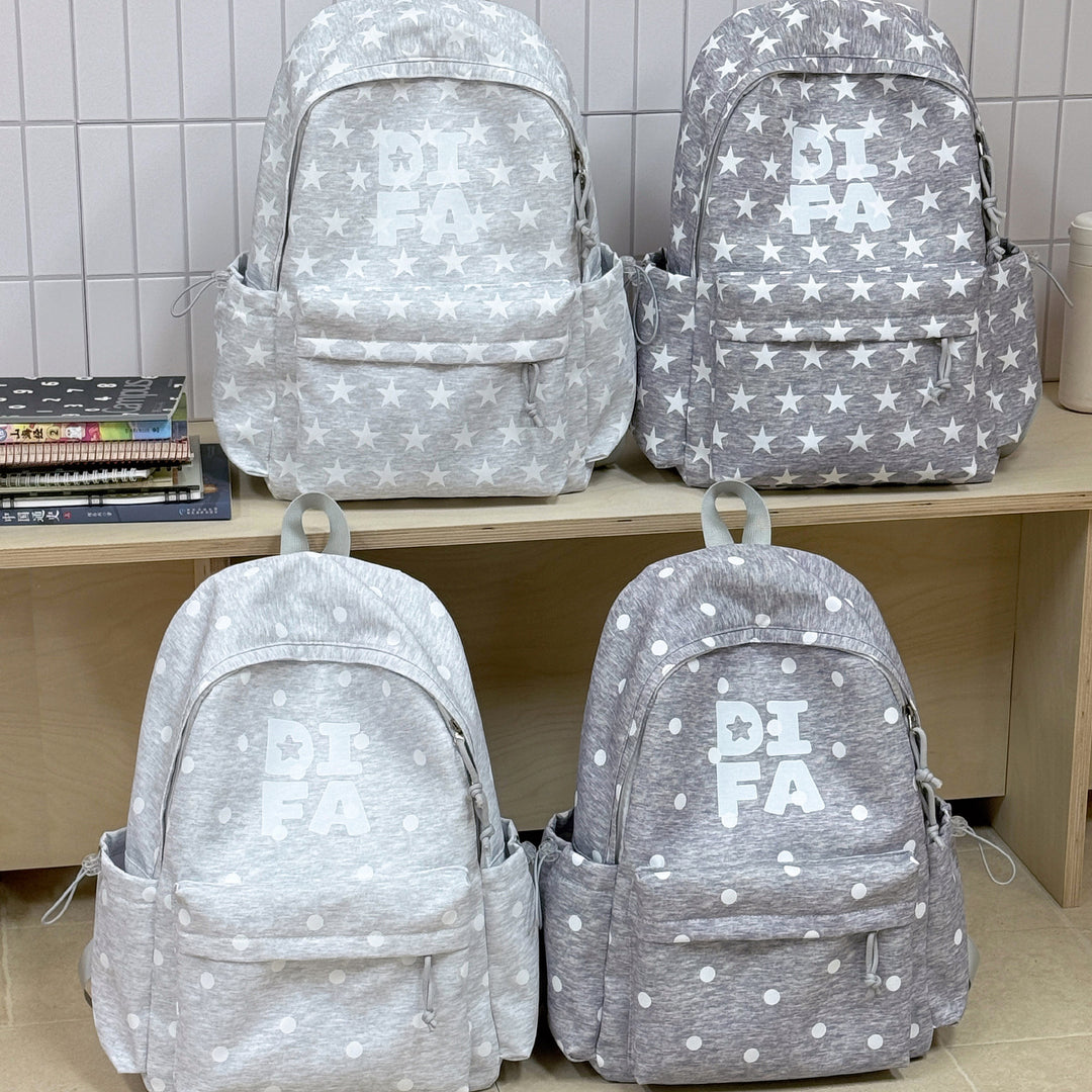 Stylish Star-Print School Backpack Kalsten