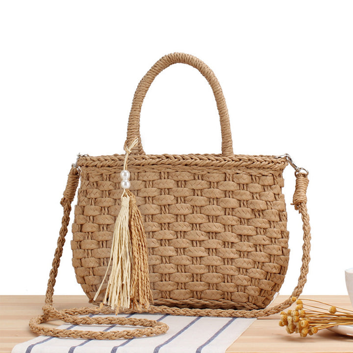 Braided tote bag with playful tassel detail Kalsten