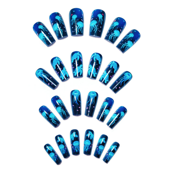 Artistic Glow-in-the-Dark Nail Art Kalsten