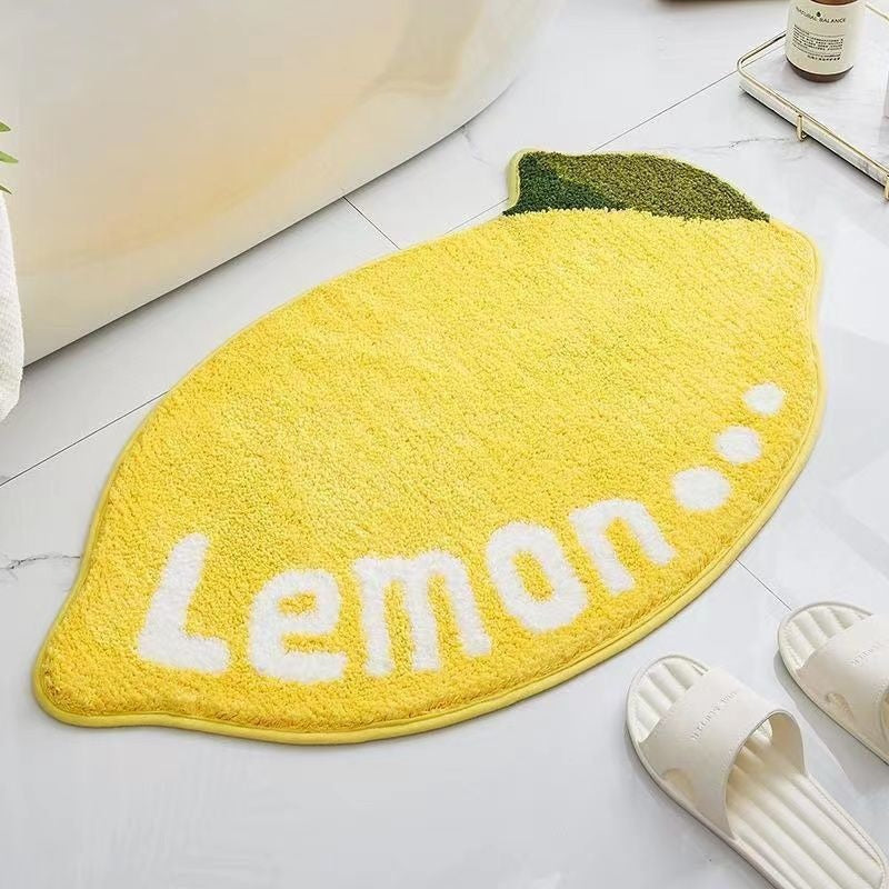 Lemon Slice Shape Bath Mat Kalsten