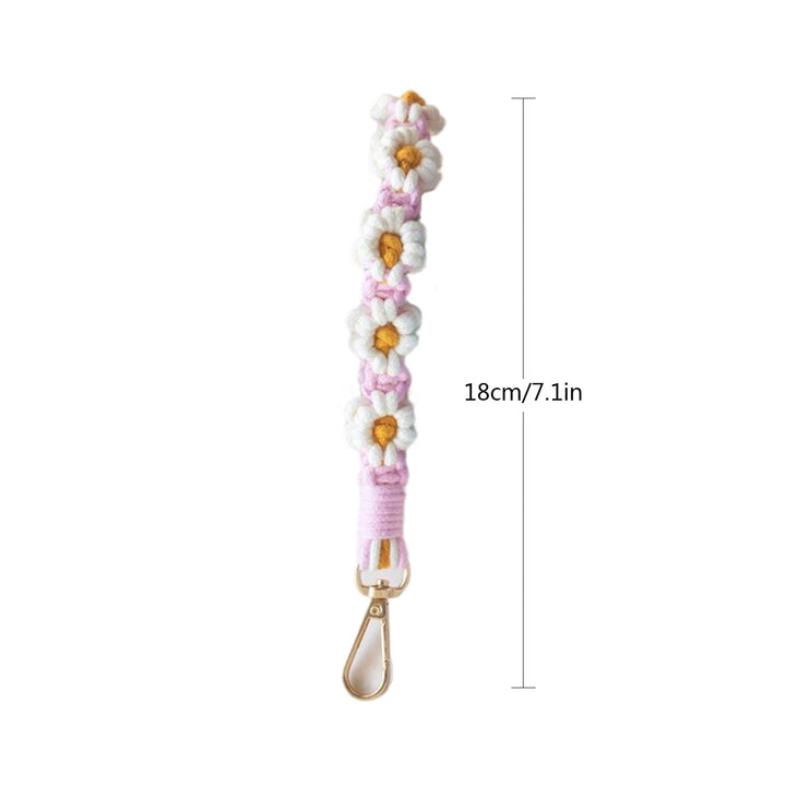 Macrame Keychain Holder with Floral Design Kalsten