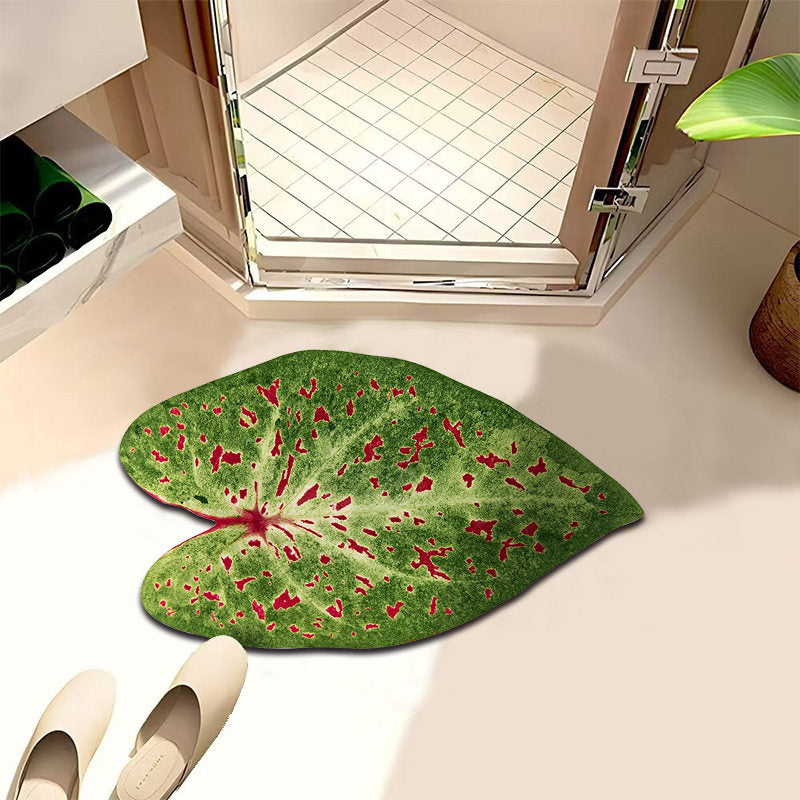 Leaf-Shaped Decorative Bath Mat Kalsten