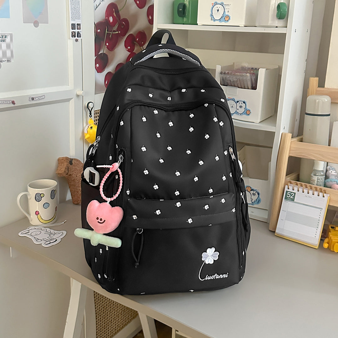 Playful Floral-Themed School Backpack Kalsten