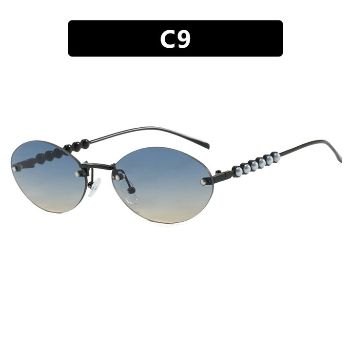 Women's stylish oval sunglasses with elegant embellishments Kalsten