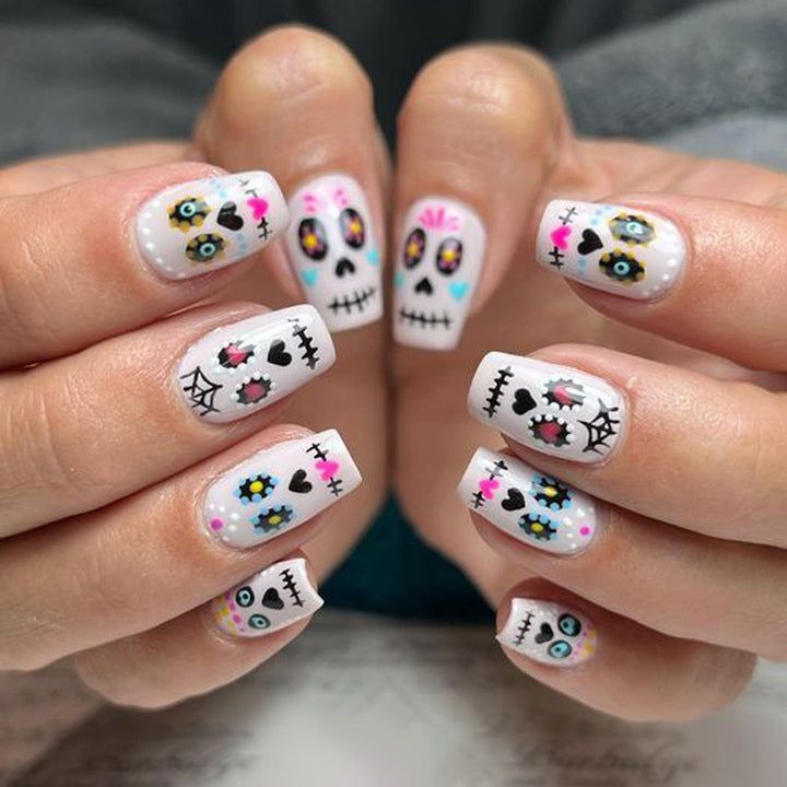Artistic Sugar Skull Nail Art Design Kit