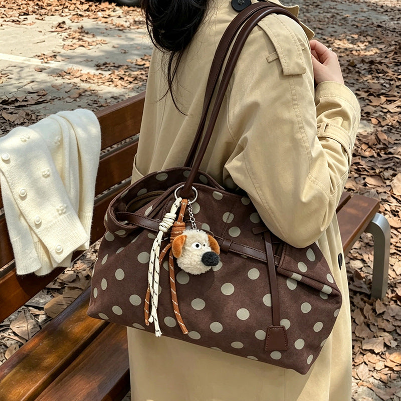 Stylish Polka Dot Patterned Tote Bag
