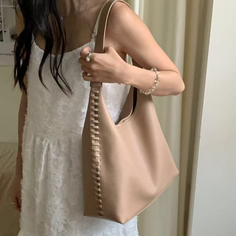 Modern Vegan Leather Slouchy Tote Bag