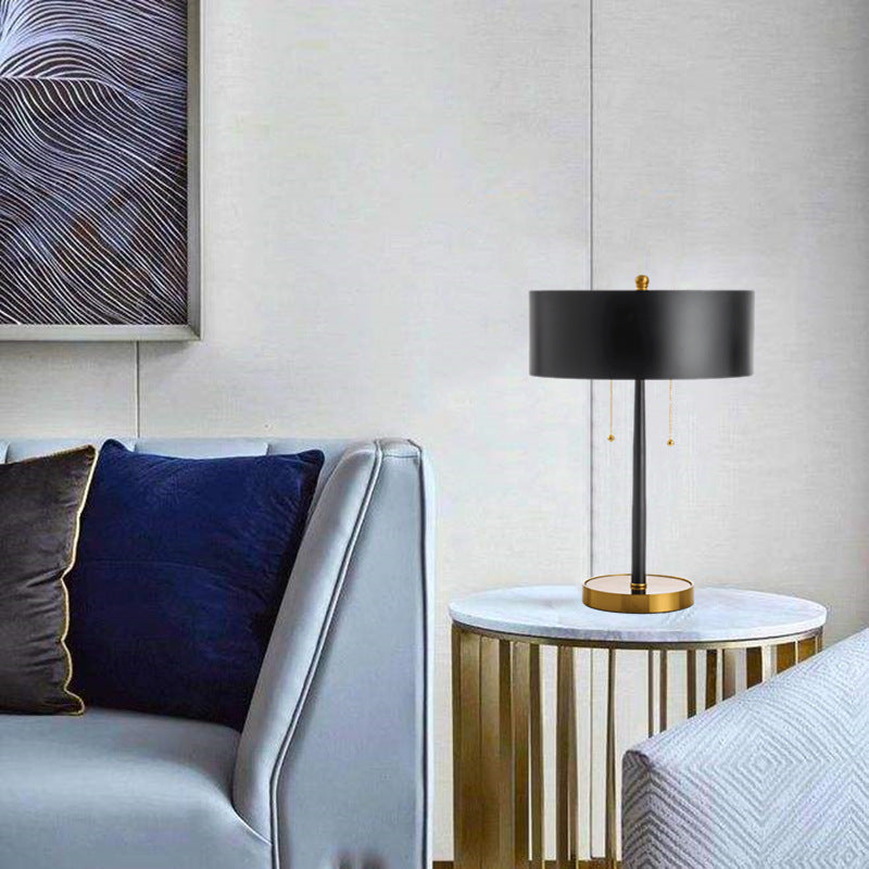 Modern Minimalist Table Lamp with Gold Accents