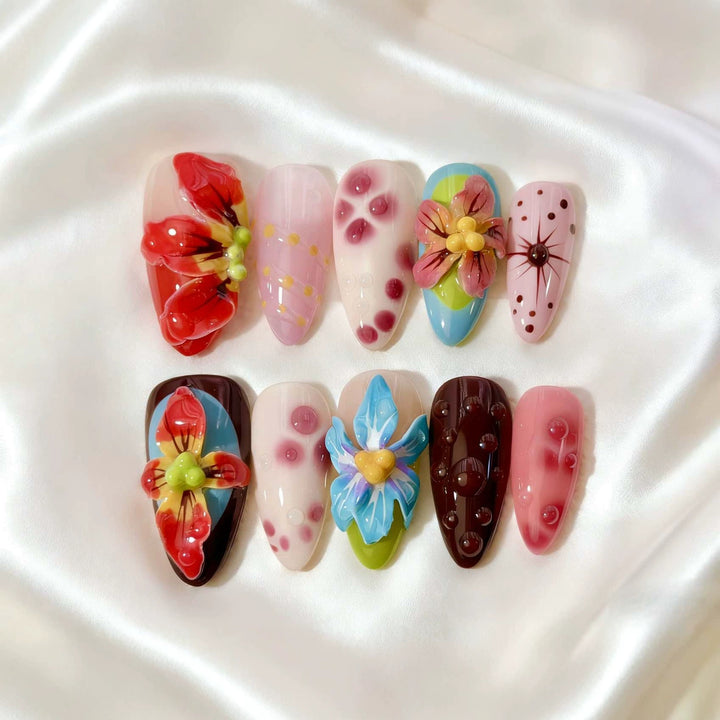 Artistic Floral Nail Art Collection