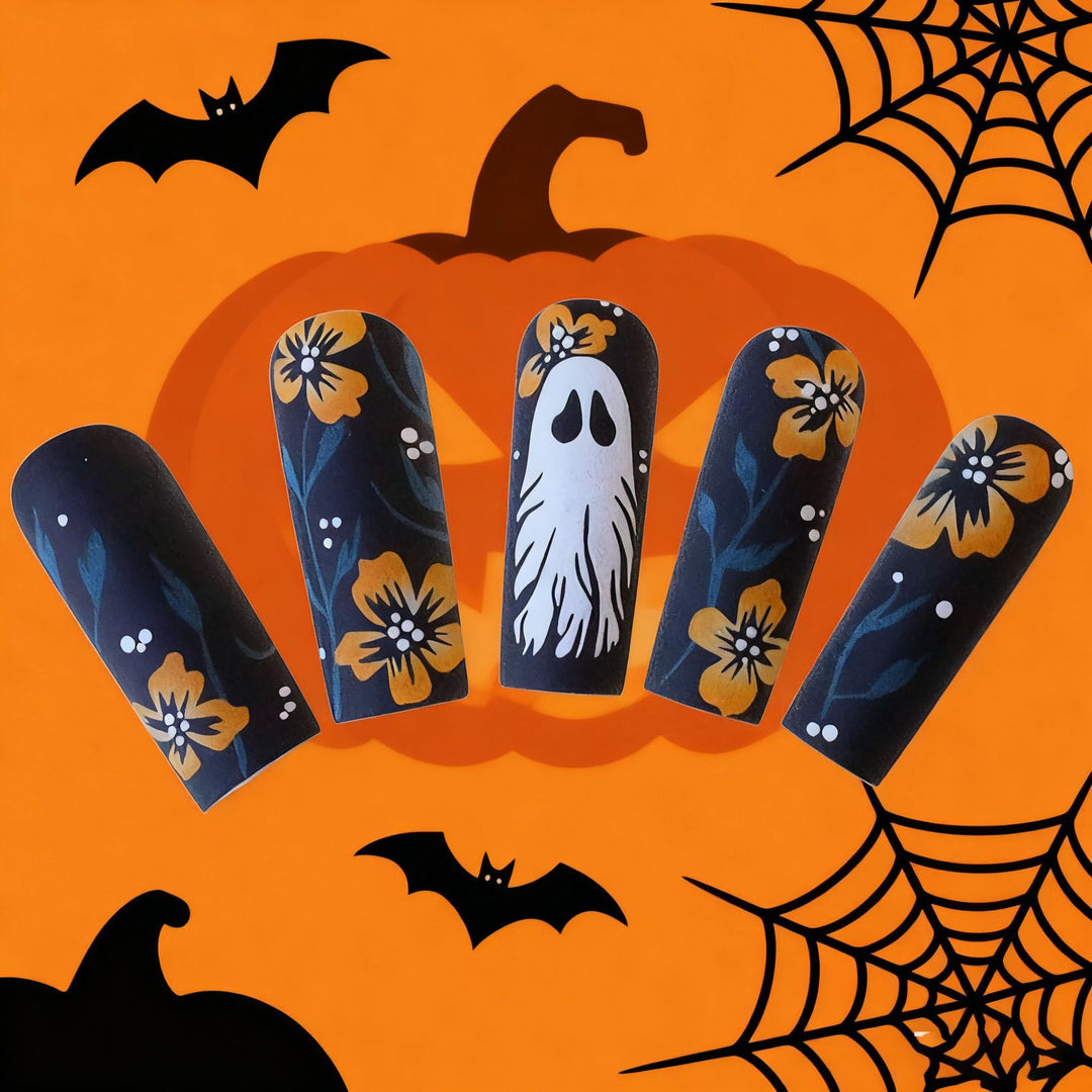 Artistic Halloween Themed Acrylic Nail Art Enhancements Kalsten