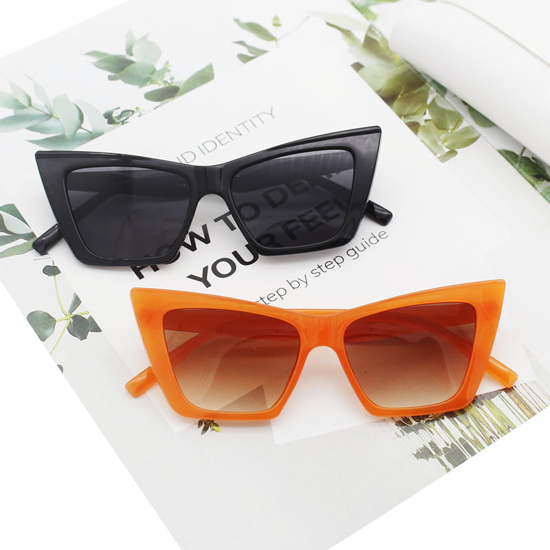 Women's Cat Eye Sunglasses with Transparent Frame and UV Protection Kalsten