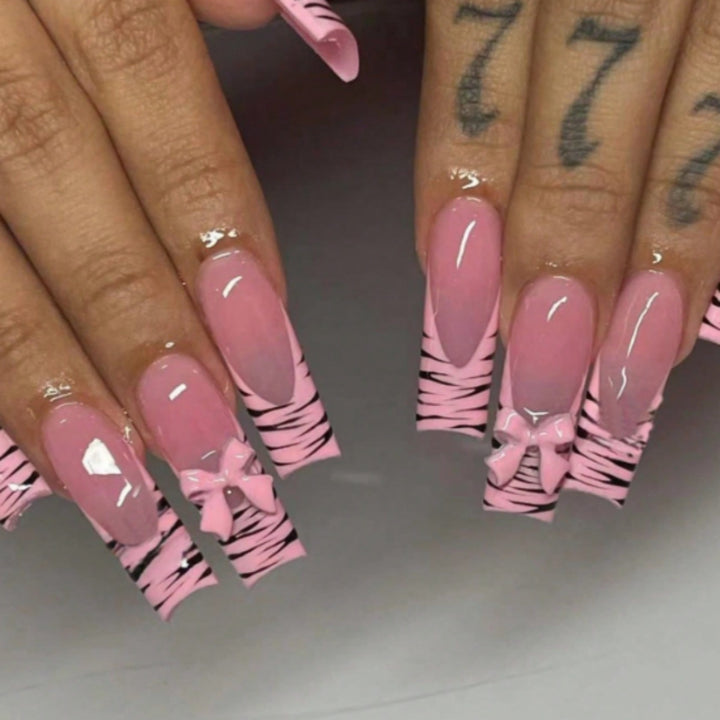 Ornate Butterfly-Inspired Acrylic Nail Extensions Kalsten