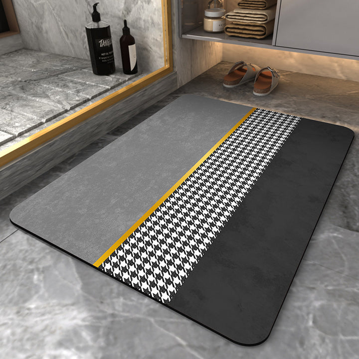 Modern Geometric Bath Mat Kalsten