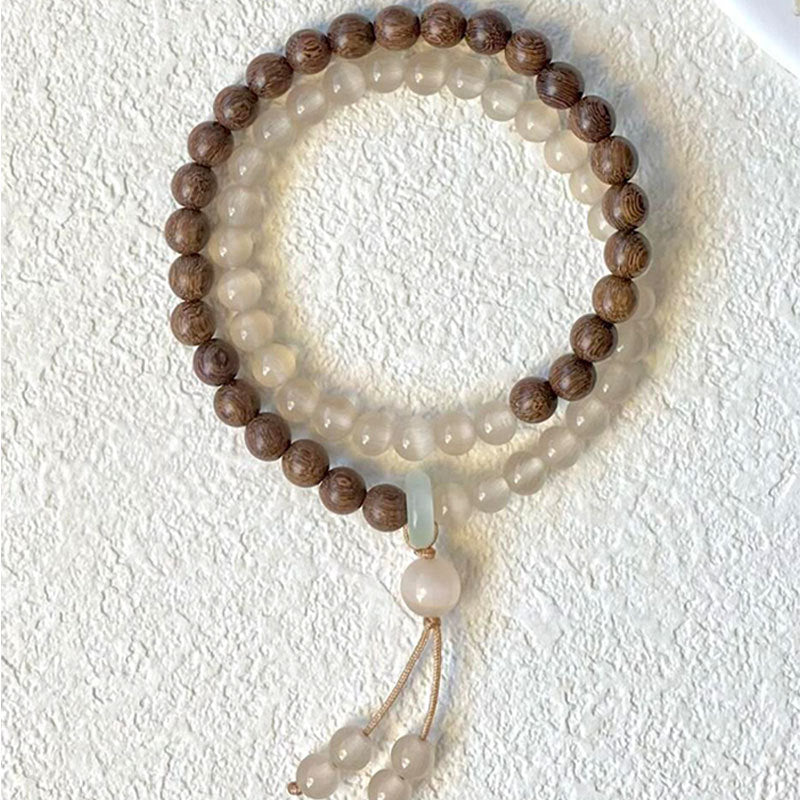 Natural Wood and Stone Beaded Bracelet Kalsten