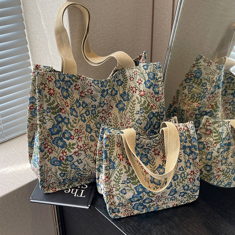 Floral Printed Shopping Tote Bag
