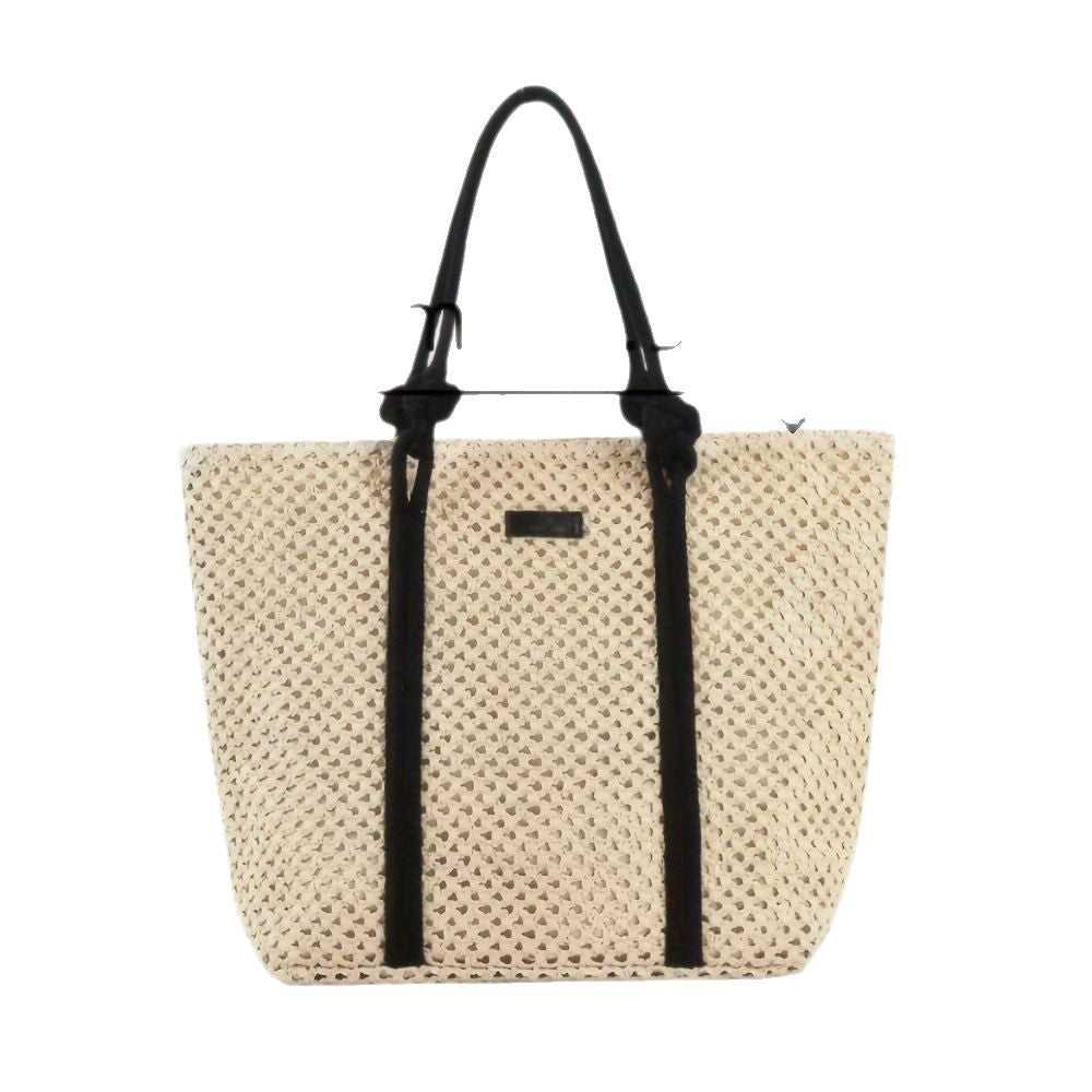 Spacious basket bag with black accents Kalsten