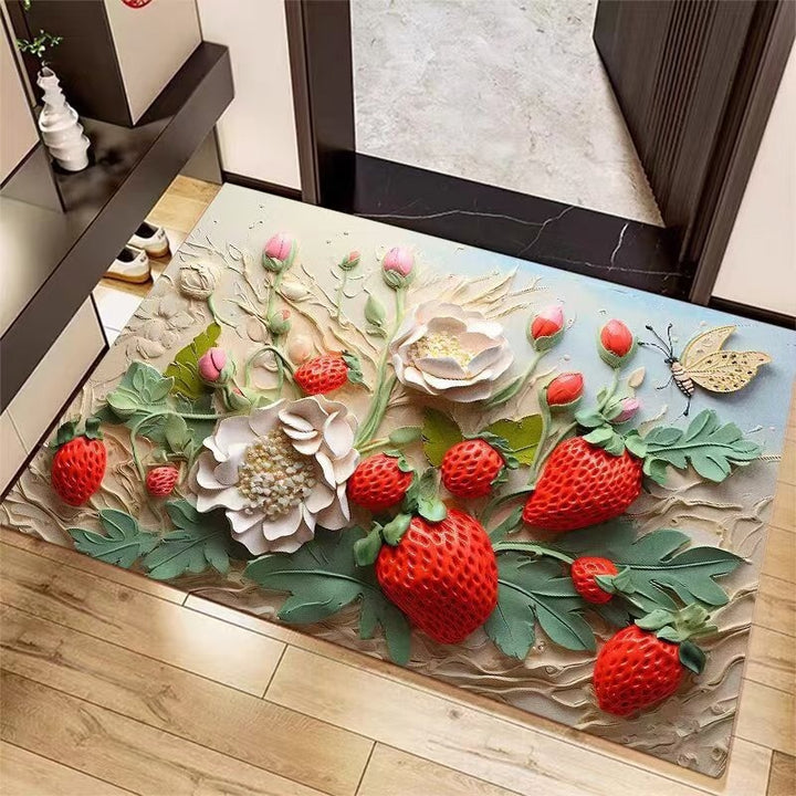 Elegant Floral Pattern Area Mat
