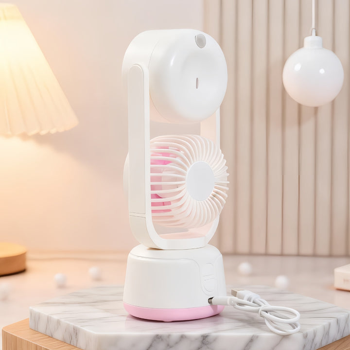 Women's Portable Dual Fan with Spray Function Kalsten