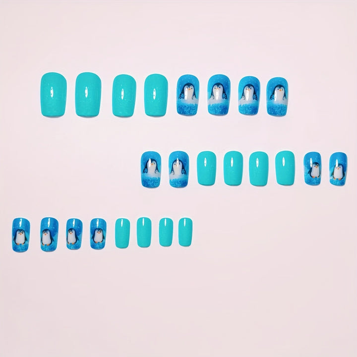 Themed Winter Penguin Nail Art Kalsten