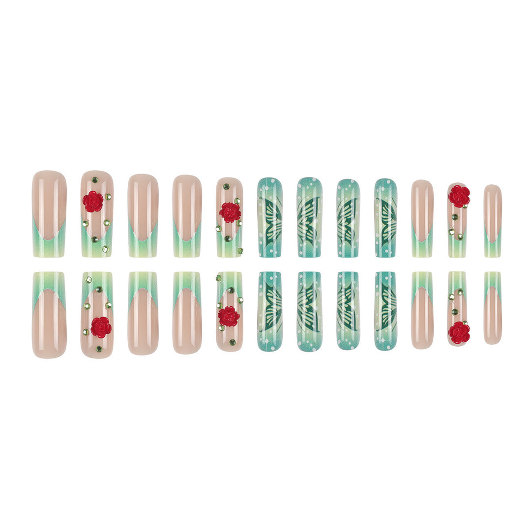 Decorative Floral Butterfly Press-On Nail Set Kalsten
