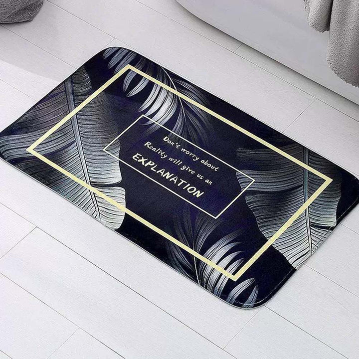 Stylish Motivational Quote Bath Mat
