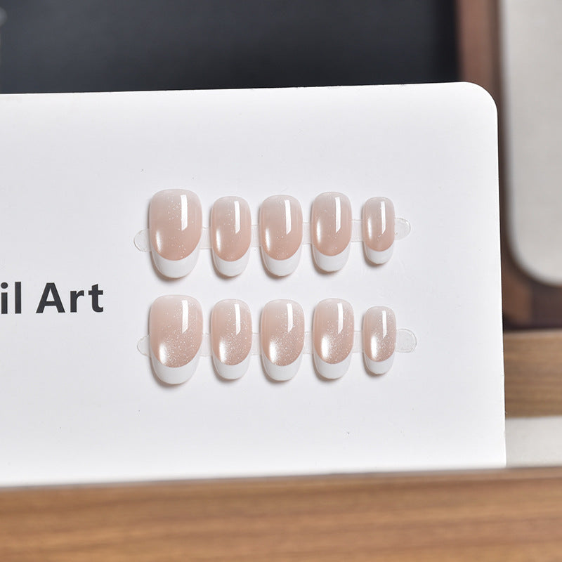 Premium Glossy French Tip Nail Enhancements Kalsten