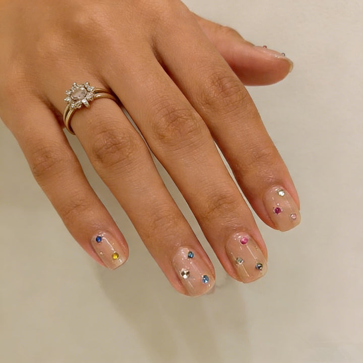 Decorative Rhinestone Press-On Nail Art