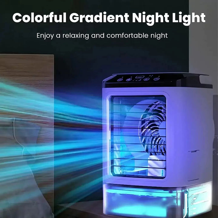 Unisex one size compact personal vaporizer air cooler with removable water reservoir, digital touch panel, adjustable louvers, and USB power Kalsten